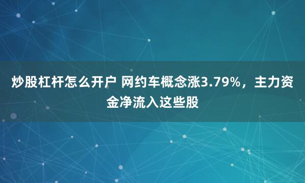 炒股杠杆怎么开户 网约车概念涨3.79%，主力资金净流入这些股