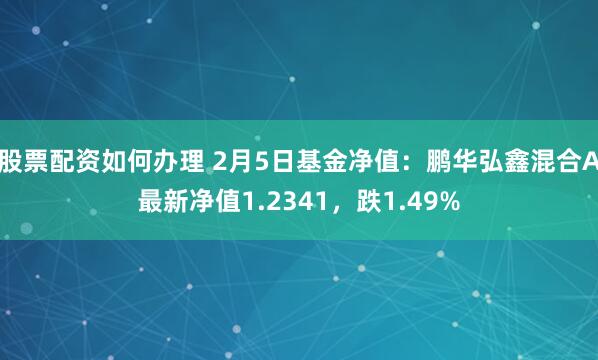 股票配资如何办理 2月5日基金净值：鹏华弘鑫混合A最新净值1.2341，跌1.49%