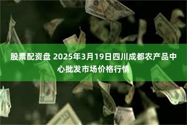 股票配资盘 2025年3月19日四川成都农产品中心批发市场价格行情